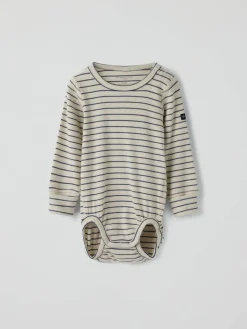 Ribbestrikket body stripete